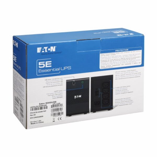 Eaton 5E 650VA 230V UPS Automatic Voltage Regulation