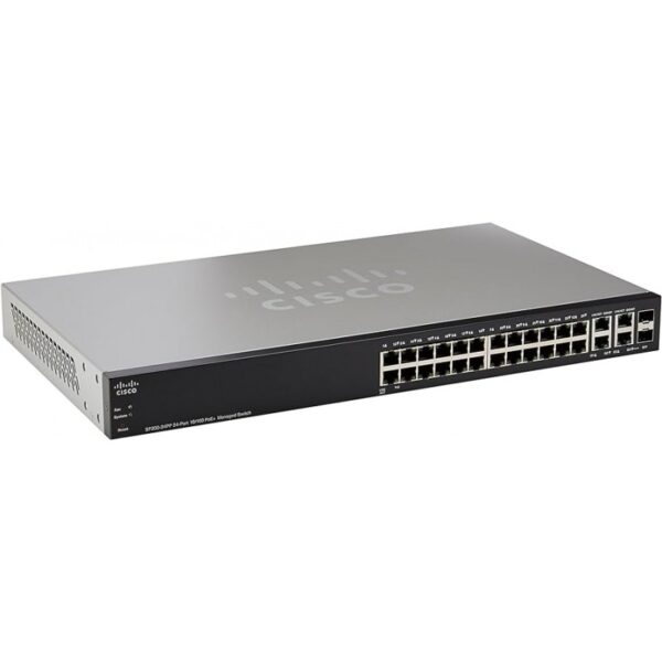 CISCO SF300-24PP 24-Port 10/100 PoE+ Managed Switch w/Gig Uplink