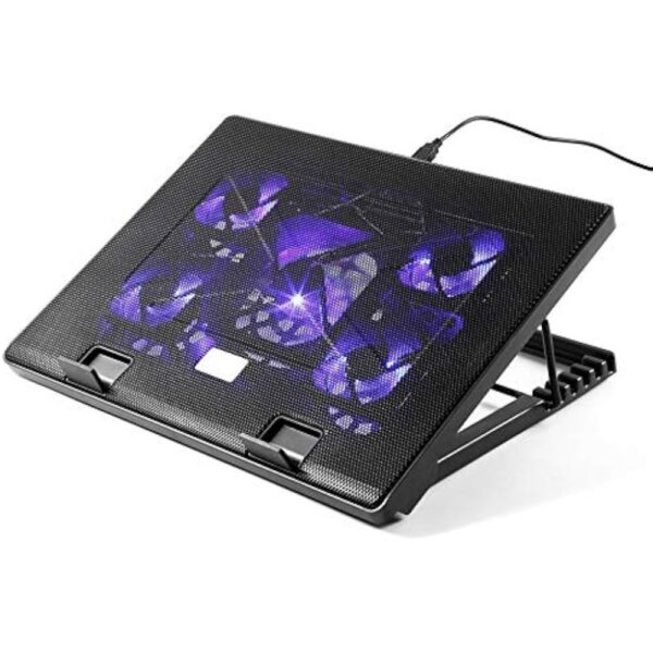 Laptop Cooling Pad Stand with Fan Gaming Laptop Cooler with Double USB Interface Adjustable Angle